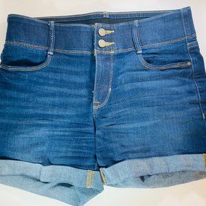 Apt. 9 Size 8 Tummy Hiding Jean Shorts, Medium dark